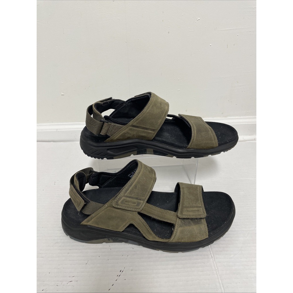 ECCO X-Trinsic Mens Size 12  Olive Green Leather Sport Flat Sandal Camo Soles